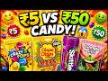 Skittles vs ₹5 Candies Challenge 🍬🔥 Shocked Result!