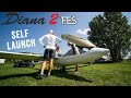 Diana 2 FES SELF LAUNCH with electric motor *FIRST ON YOUTUBE*