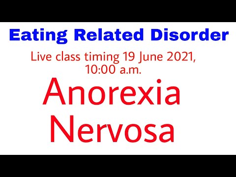 Anorexia Nervosa Eating Related Disorder