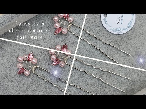 Epingle à Cheveux Dorée Perles et Strass Flo – Eclats de Cristal