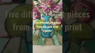 5 prints from 1 transfer! #shorts #mixedmedia #painting @cerropaint