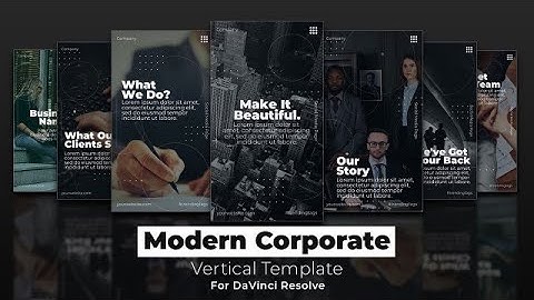 Modern Corporate-Vertical DaVinci Resolve Templates