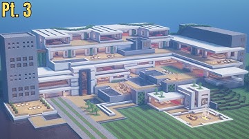 Minecraft: Modern Mega Mansion Tutorial | Architecture Build (#7) Pt. 3