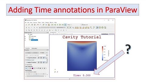 How to add time stamp in ParaView for animations