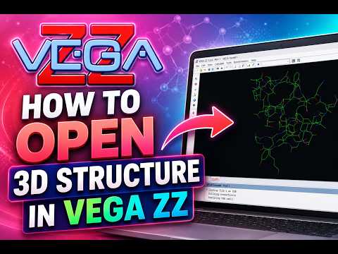 VEGA ZZ Tutorial: Open any 3D structure file (PDB, MOL2, SDF)| SUH Tube