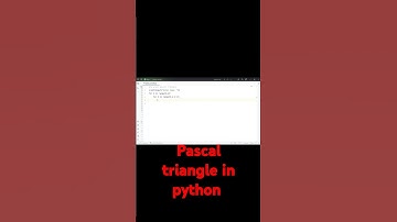 #Pattern -pascal triangle in python for beginners 🔥🔥