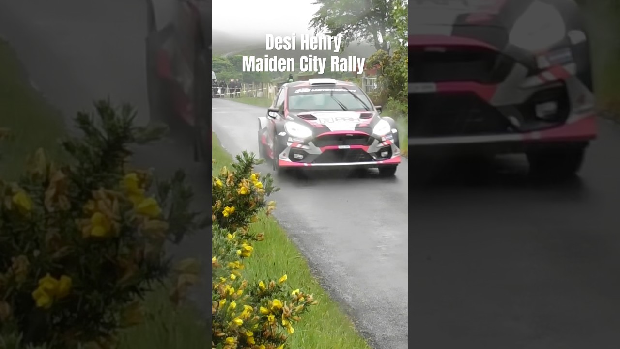 “Desi Henry on the edge! 💥 Throwing the Fiesta Rally2 through the Maiden City stages like a boss