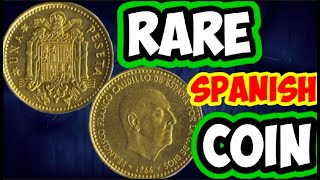 1966 Spain 1 Una Peseta Coin | Value