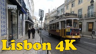 Walk around Lisbon Portugal [4K]. Basílica da Estrela Alfama.