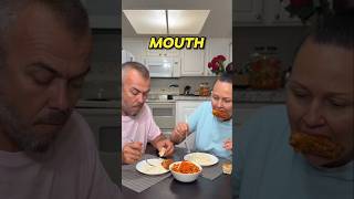 She Forgot the Food Was Already in Her Mouth! 😳😂 #EnglishShorts