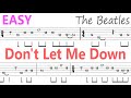 The Beatles - Don't Let Me Down / Guitar Solo Tab+BackingTrack