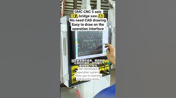 OMC CNC 5 axis bridge saw for kitchen countertops(No need for computer CAD drawing--easy to operate)