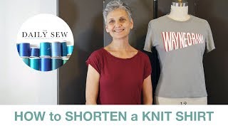 How to Shorten and Hem a Knit Shirt (or dress, or even pants) | The Daily Sew