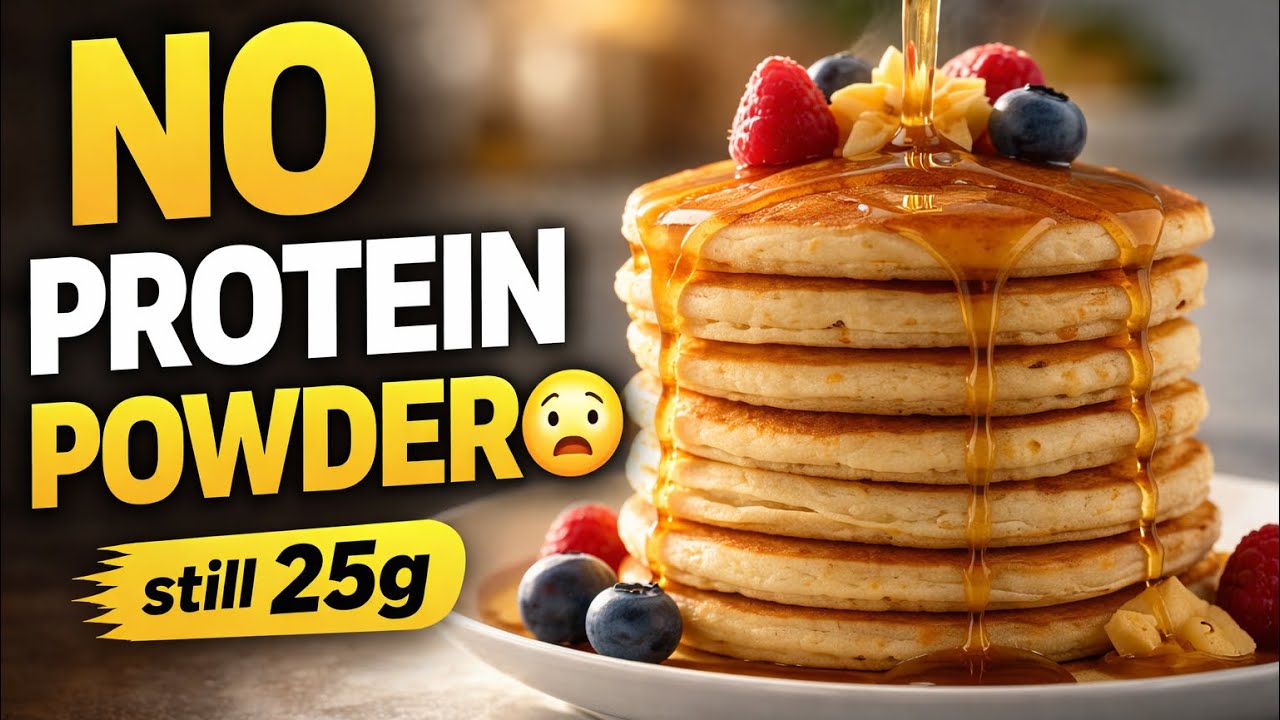 Блинчики с высоким содержанием белка (25 г+) | Пышные и без протеинового порошка (простой и полез...