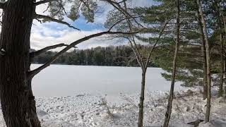 Nature Clip  44  A Winter Lake (Calm & Relaxing Sounds)