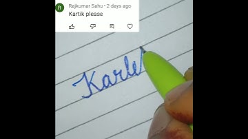 KARTIK name in cursive writing #viral #ytshorts #trending #viralvideo #shortsvideo
