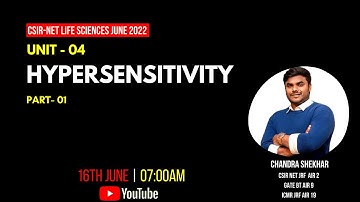 UNIT-4 | Part-01 HYPERSENSITIVITY | CELL COMMUNICATION & CELL SIGNALING | CSIR NET Life Science