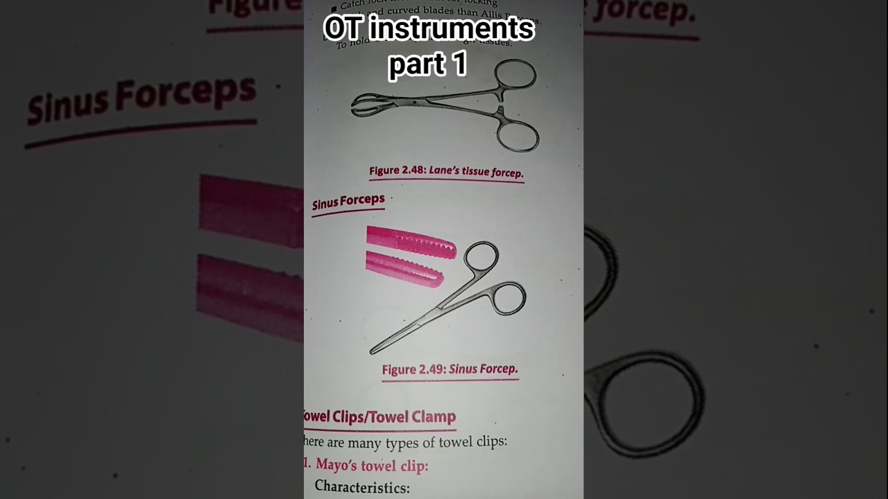 OT instruments part 1  medical surgical nursing imp for viva questions 