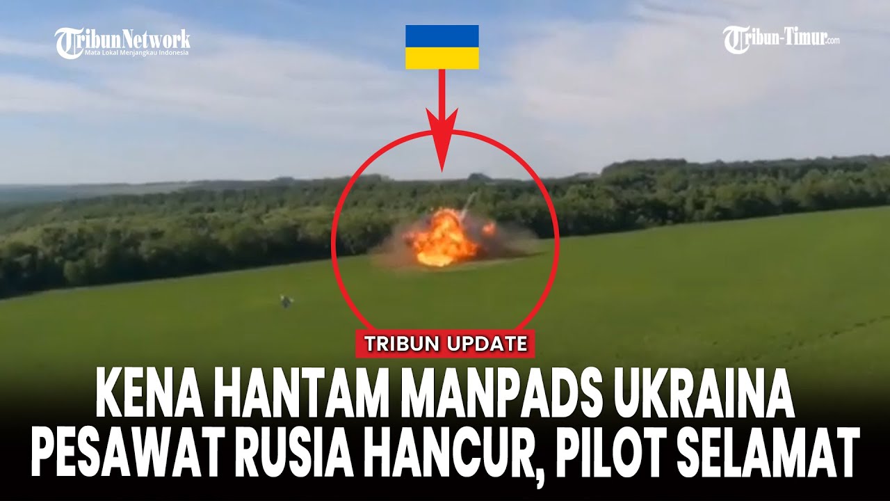 Detik-detik Pesawat Tempur Su-25 Rusia Terkena Rudal MANPADS, Pilot Melontarkan Diri