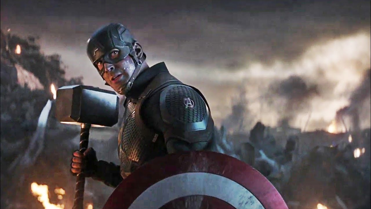 Capitan America Con Martillo De Thor