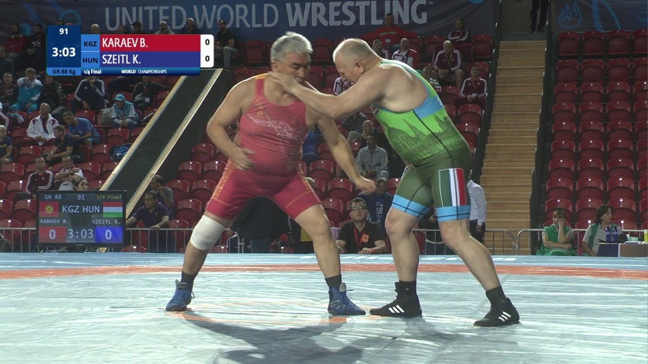 1/4 финала, греко-римская борьба - 88 кг: Б. Караев (Киргизстан) против К. Сейтля (Венгря)