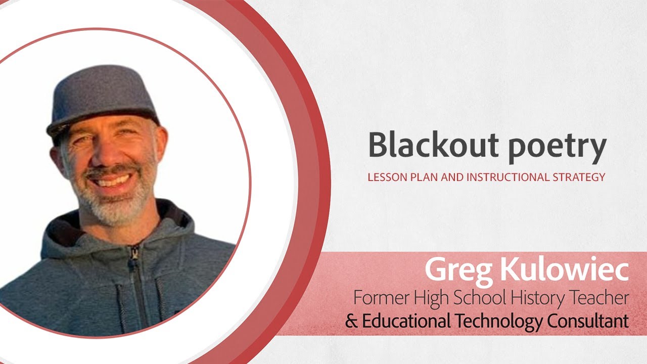 Create blackout-style poetry by redacting text | Adobe Education Exchange