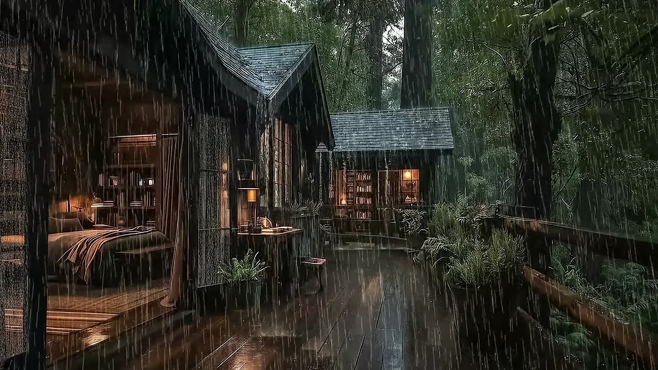 Best Cozy Rain in the Forest at Night 🌧️ Rain Sounds For Deep Sleep ...