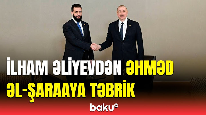 Azərbaycan Prezidenti və Suriyanın keçid dövrü Prezidentinin görüşündən görüntülər
