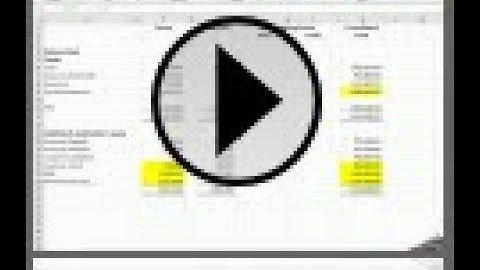 Setting up Excel for complete Consolidating Statements