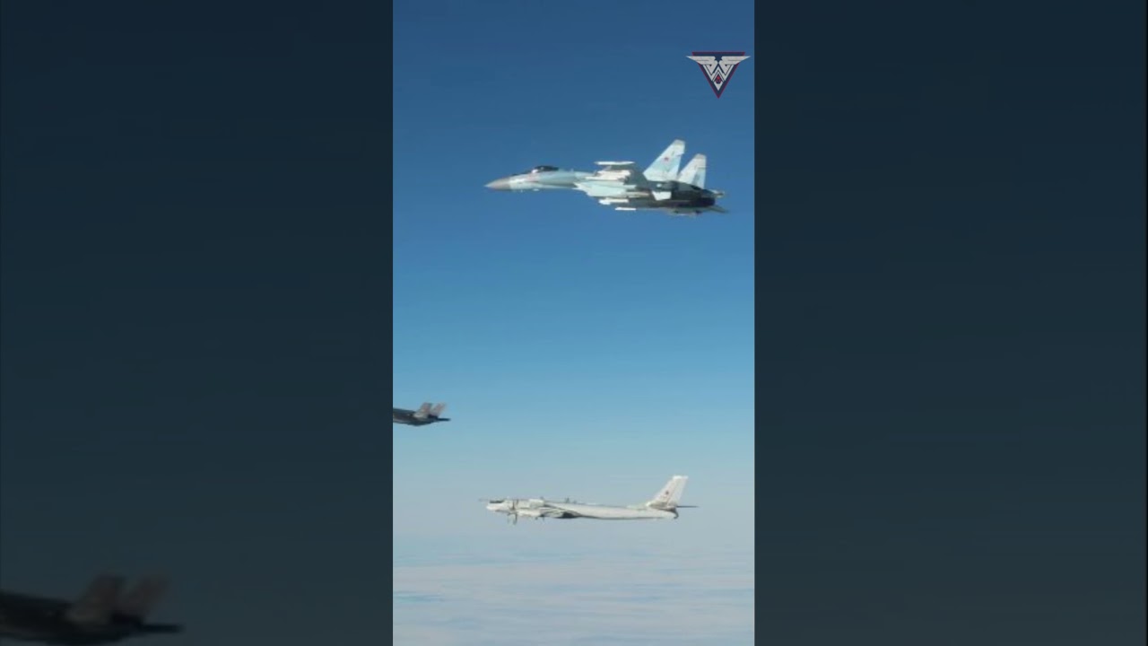 F-35 Intercepts Russian Bombers Escorted by Armed Su-35s 