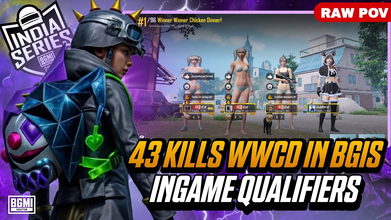 BGIS 2026 🇮🇳 IN-GAME QUALIFIER RAW POV | 40+ FINISHES WWCD 🍗 | MATCH 5 | IPHONE 15 PLUS | ARRAY