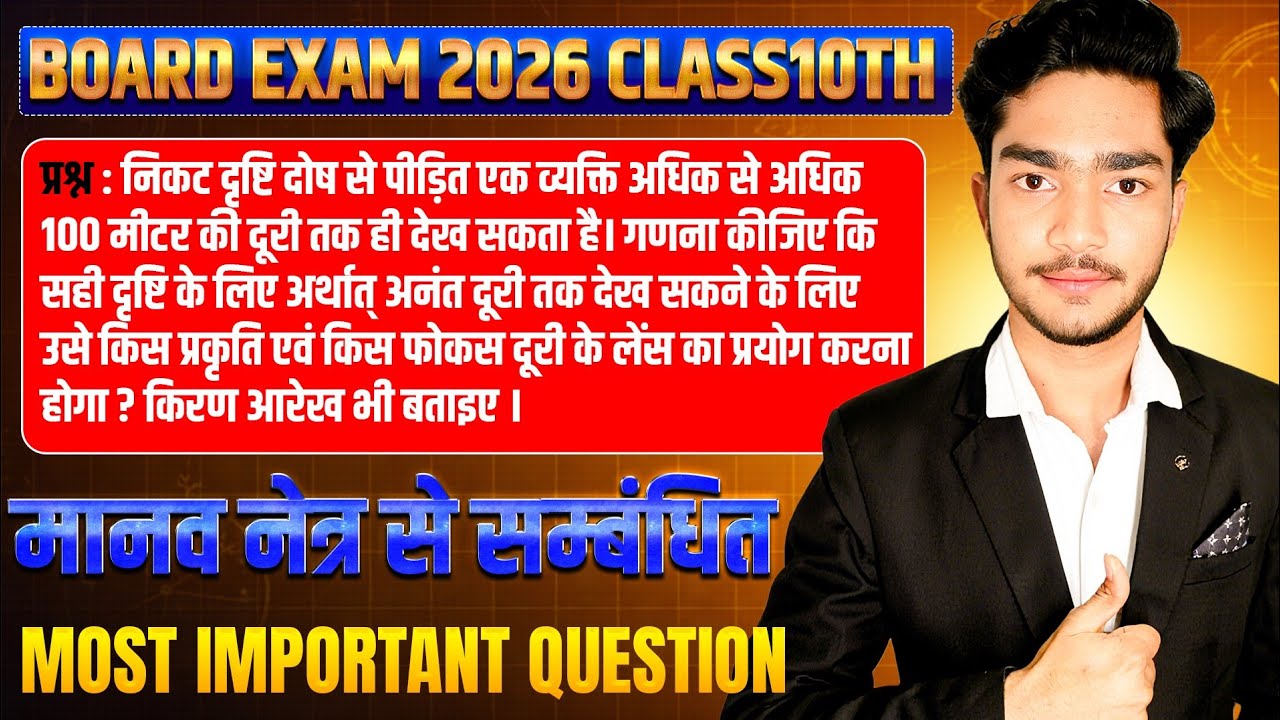 Human Eye Numericals | Class 10 Science | महत्वपूर्ण प्रश्न
