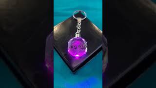 CRYSTAL LED KEYCHAIN LASER ENGRAVED