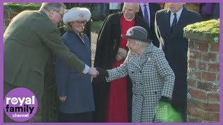 Queen Arrives With Prince Andrew for Church Service Near Her Sandringham Estate