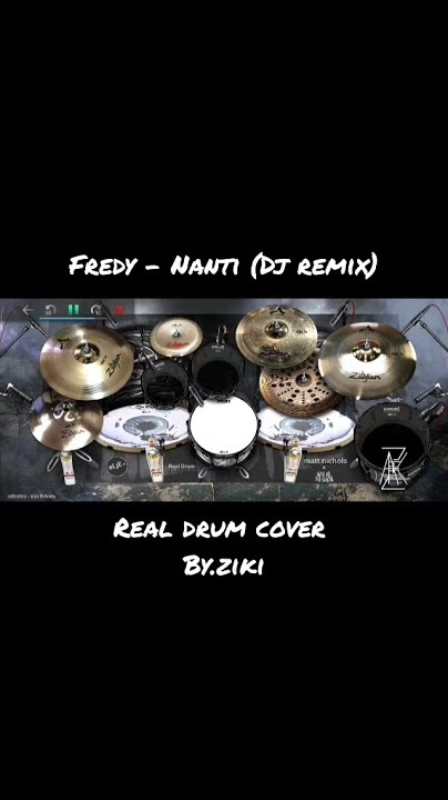 Fredy - Nanti (Dj Remix) Real drum cover by.ziki    #shorts #realdrum #tiktok #fyp