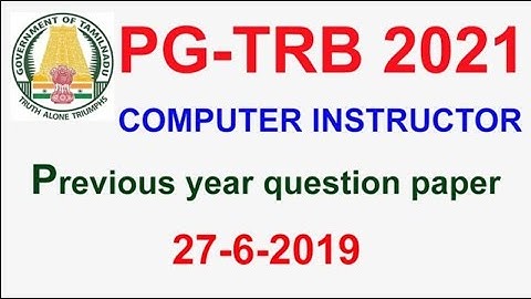 TRB  Computer Instructor 💥💥Previous Year Question and Answer   | VIBRANT ONLINE ACADEMY