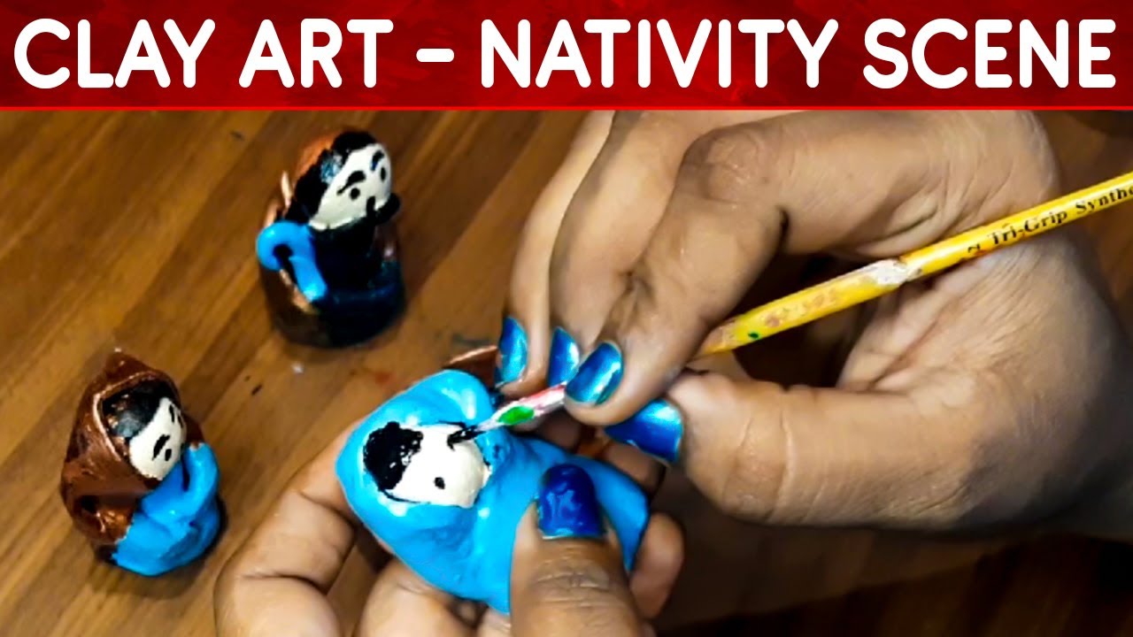 Miniature Nativity Scene Christmas Crib Making Ideas DIY Clay at