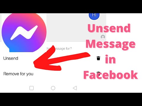 How To Remove Or Unsend A Message That I've Sent In Messenger