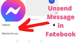 How to remove or unsend a message that I've sent in Messenger