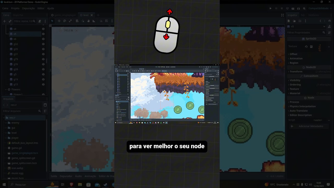 Como Centralizar a Viewport em um Node no Editor do Godot  #godot4 #godotengine