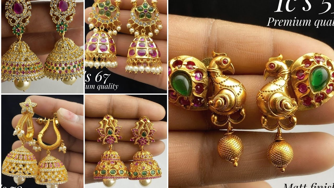 kempu jhumkas