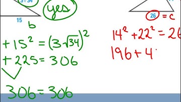 7.1/7.2 Video Notes - Pythagorean Theorem/Converse