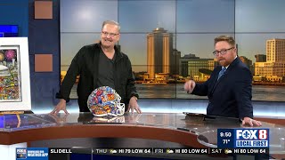 Fazzino on Fox 8 New Orleans with Rob Krieger for Super Bowl LIX