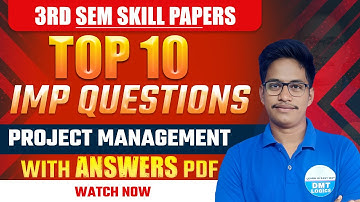 Project Management important questions with answers  || 3rd sem skills imps || Degree honours