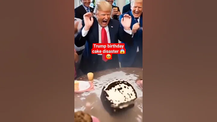 Trump's Birthday Cake Mishap Caught on Camera! 🎂😱 #ai #trending #love #comedy #trump #cake #shorts