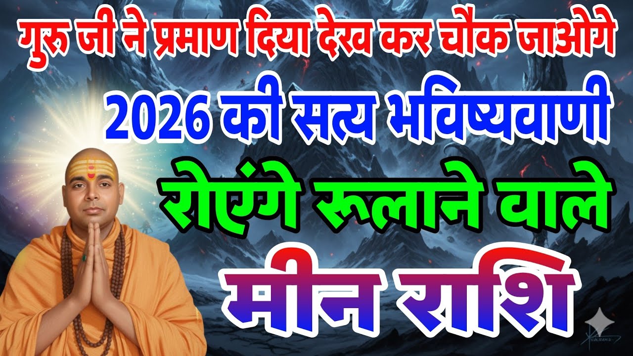 (मीन राशि) वालों बहुत महत्वपूर्ण भविष्यवाणी2026 की प्रमाण के साथ | जीवन का नया उजाला | Pisces ♓