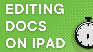 Google Docs for iPad: adding text and basic editing, step by step