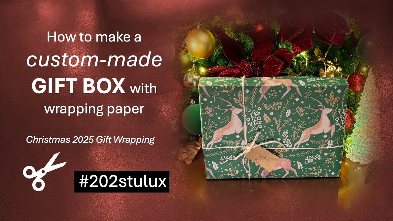 Tutorial 🎁 How to make a GIFT BOX with wrapping paper ️ #giftwrapping ...