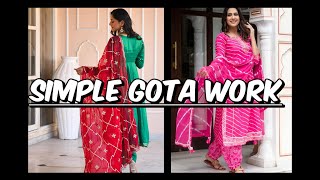 Beautiful & Simple Gota Work... Full Video |Royal Dresses|