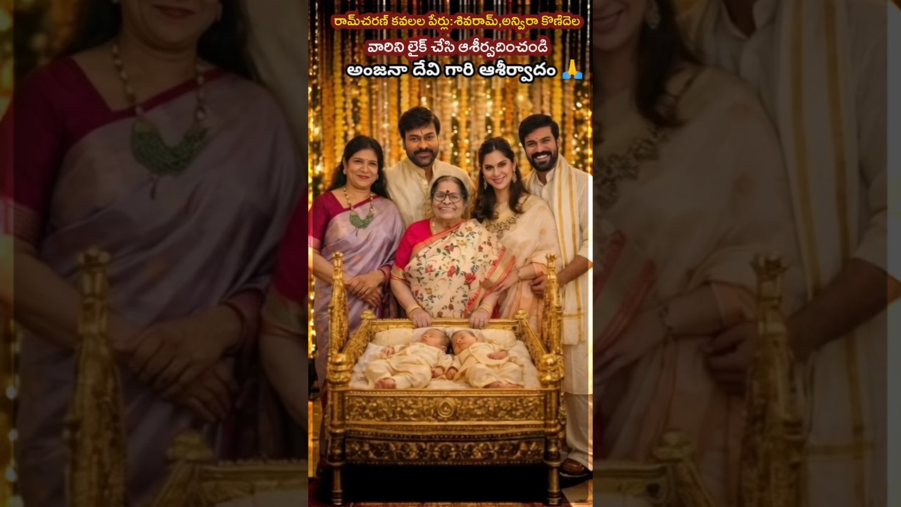 నాలుగు తరాల ప్రేమ ఒకే ఫ్రేమ్ లో 👑 అంజనా దేవి గారు & ముని మనవలు !